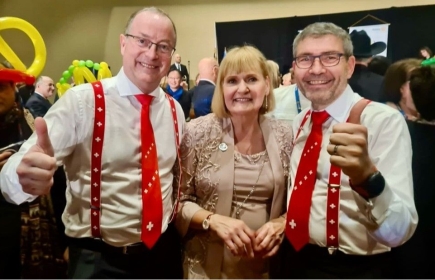 Stefan Buser (DGE D2000), Stephanie A. Urchick (RI President elect), René-Marc Blaser (DGE D1990)